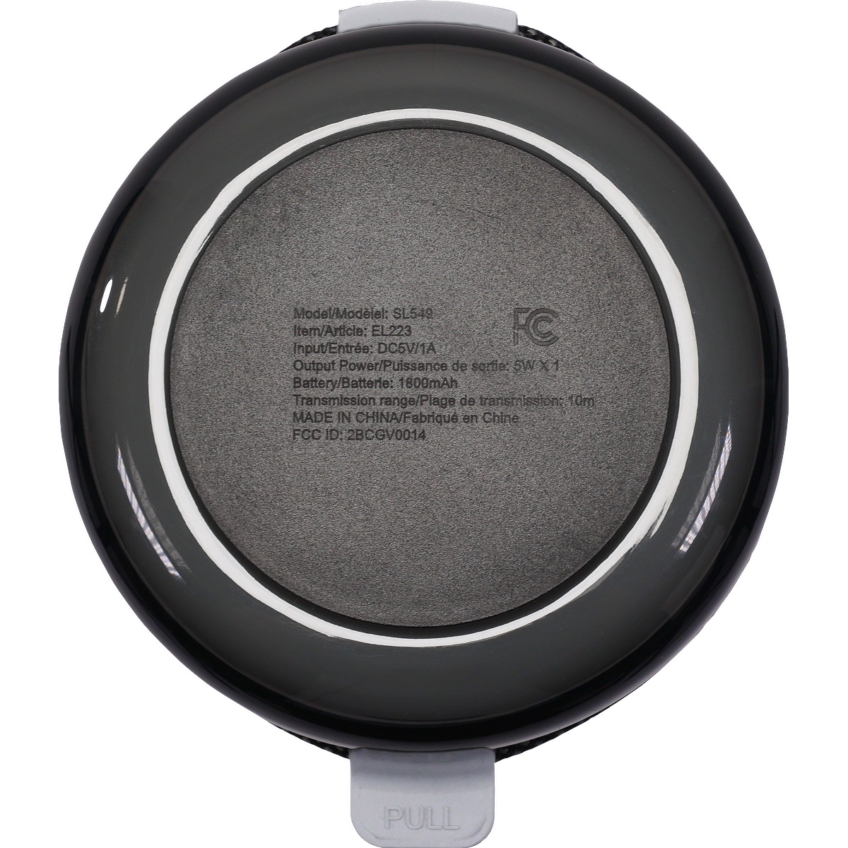 5W Wireless Light Up Ring Party Speaker - EL223 Black