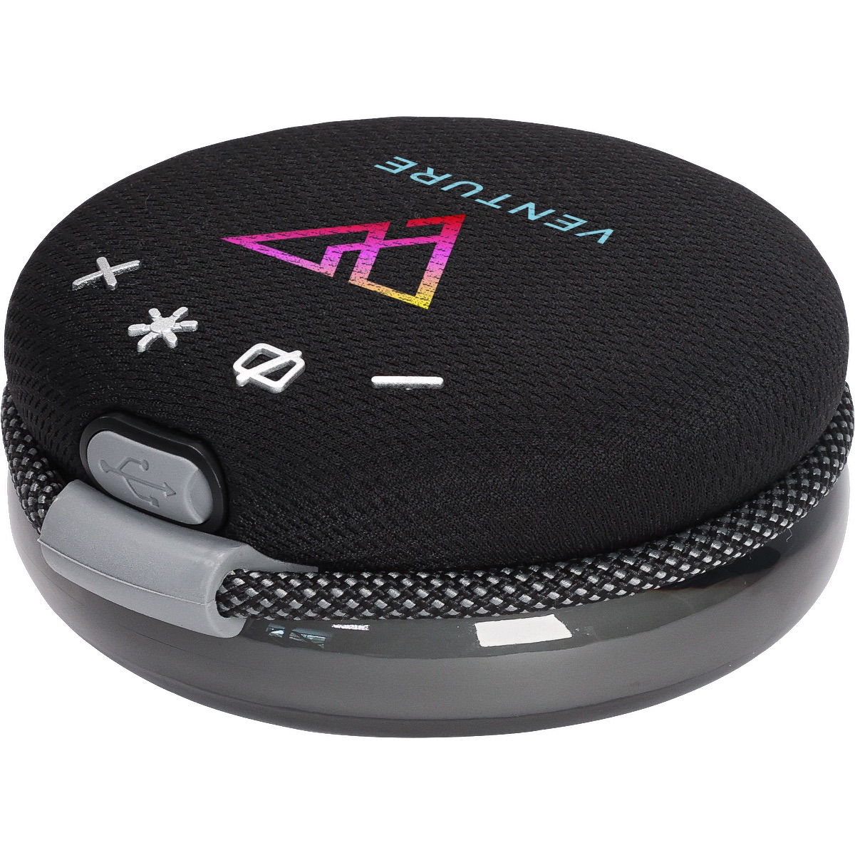 5W Wireless Light Up Ring Party Speaker - EL223 Black