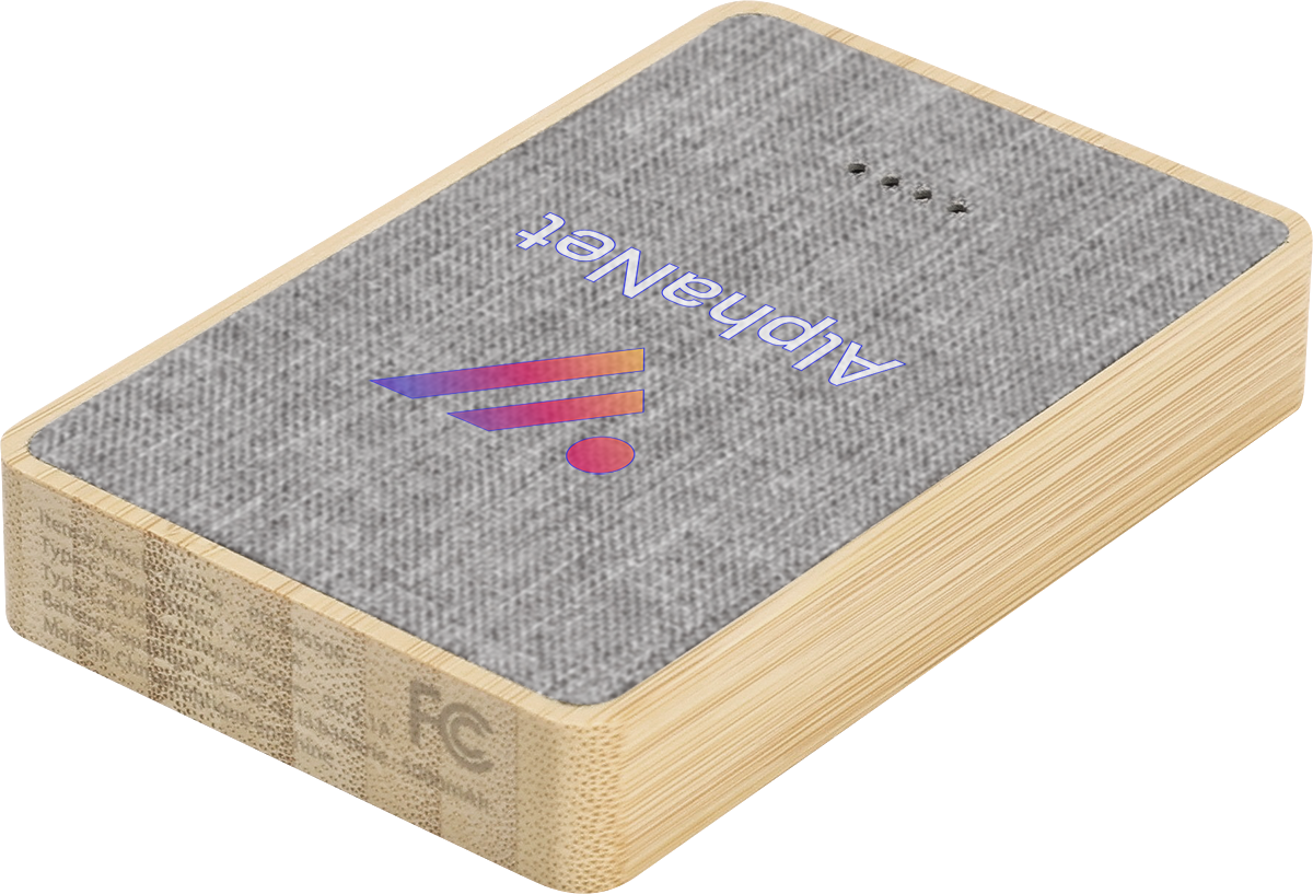 Dual Port Bamboo/rPET Powerbank 5,000mAh - EL226 Bamboo