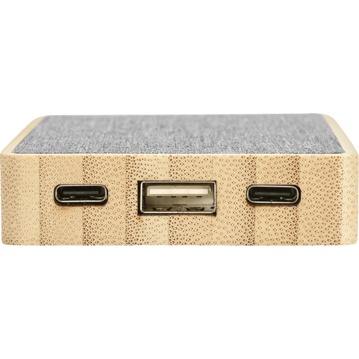 Dual Port Bamboo/rPET Powerbank 5,000mAh - EL226 Bamboo