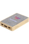 Dual Port Bamboo/rPET Powerbank 5,000mAh - EL226 bamboo