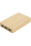 Dual Port Bamboo/rPET Powerbank 5,000mAh - EL226 Bamboo