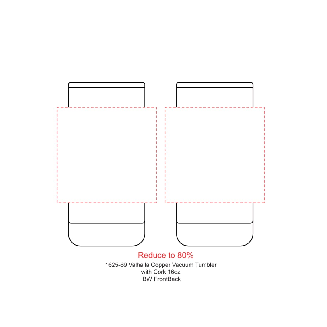 Valhalla Gobelet isolé sous vide en cuivre 16oz - 1625-69 Black