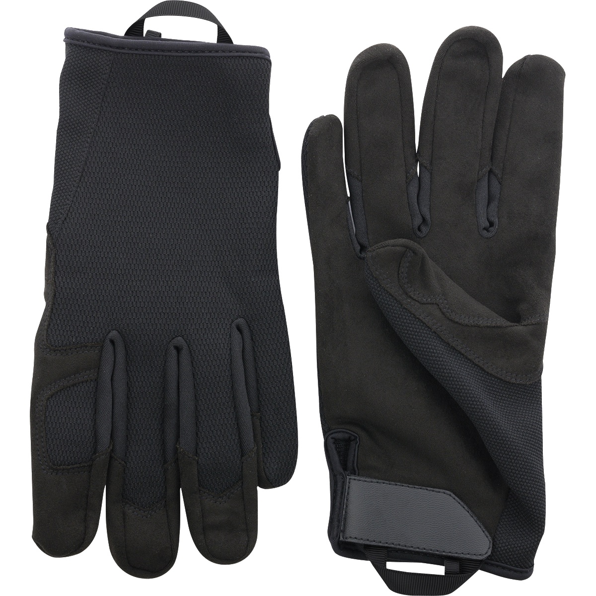 Synthetic Leather Palm & Fingertip Gloves - WG18 Black