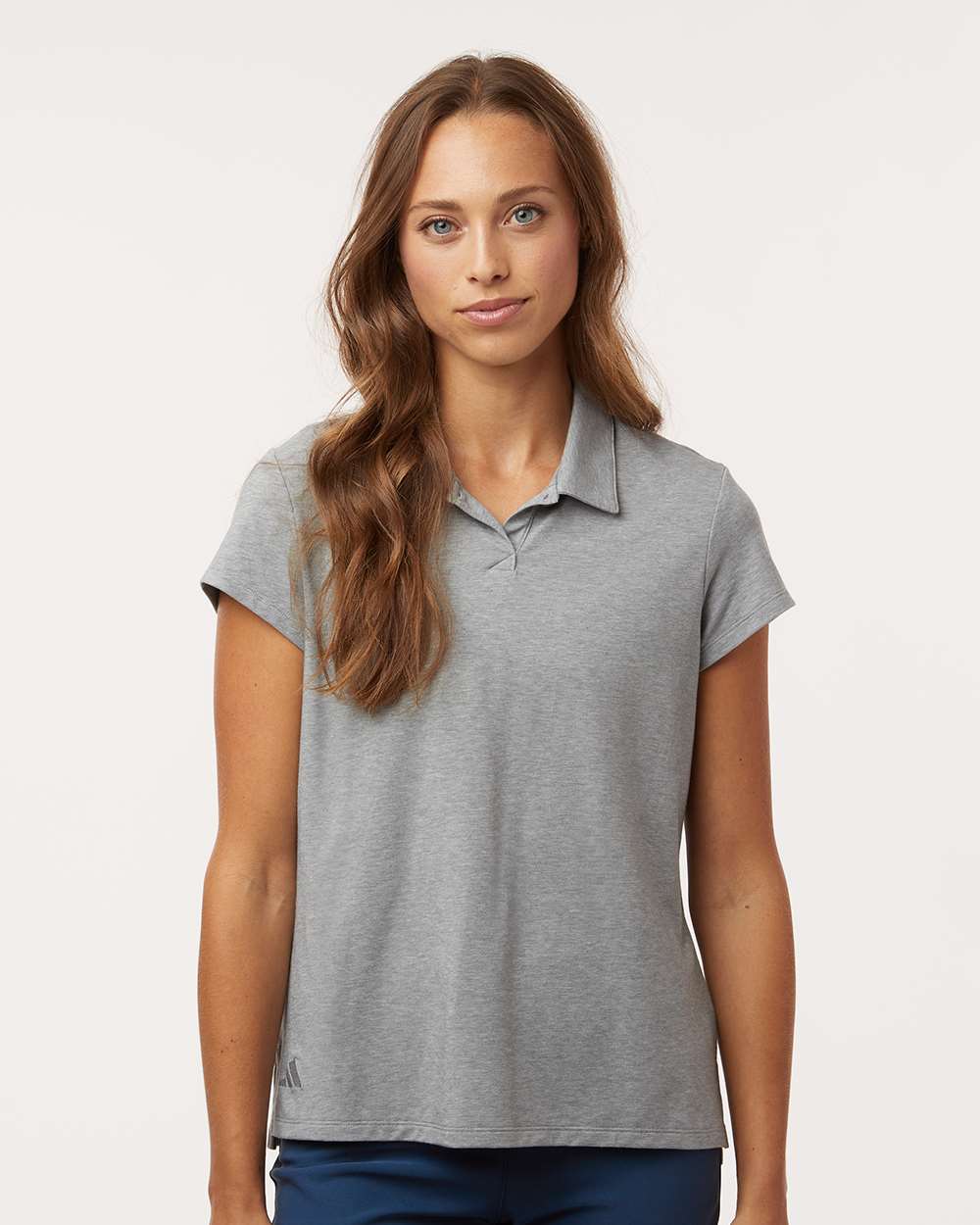 Adidas Women's Blended Polo - A690 Grey Three Melange
