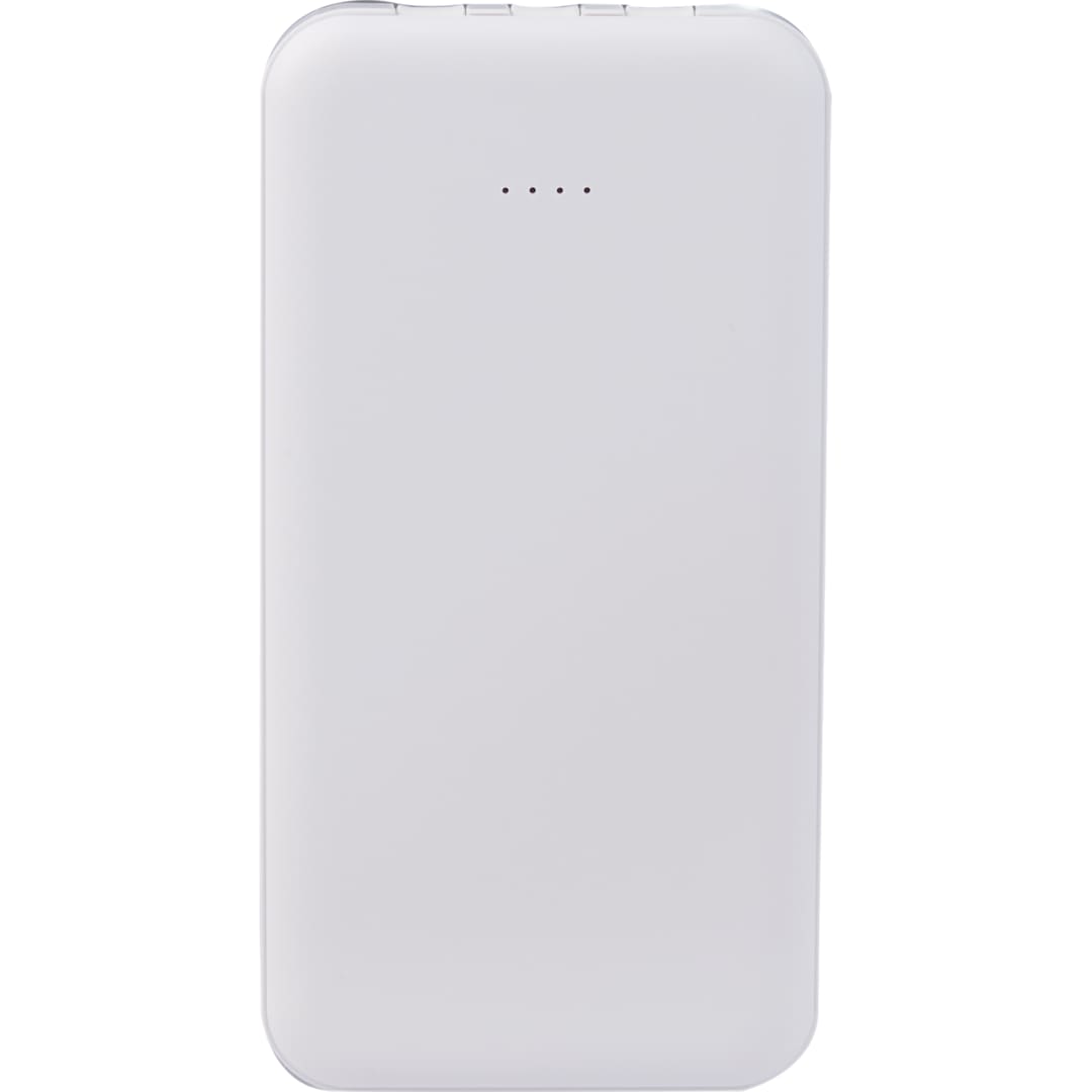 UL Listed 5,000 mAh Power Bank with Multi-Cables - 7122-13 White
