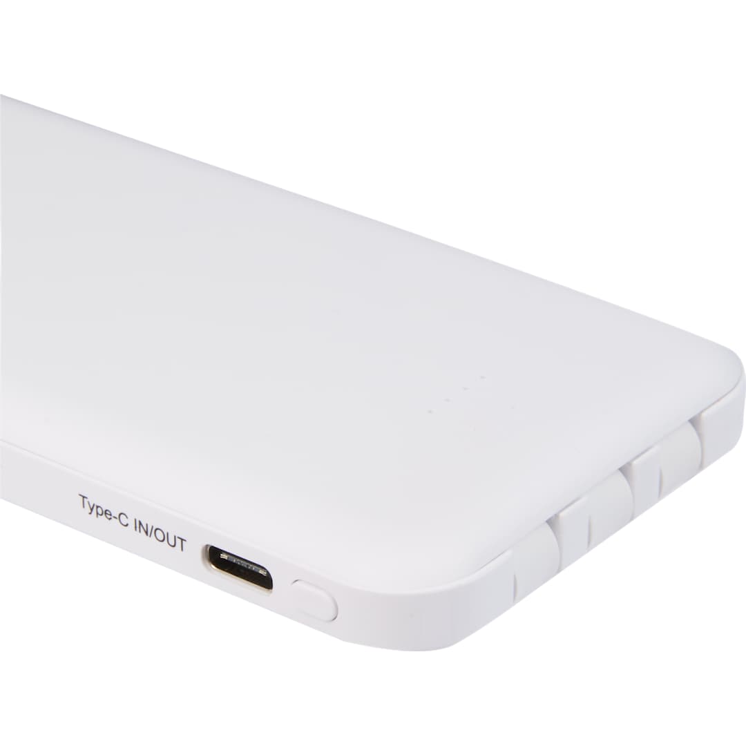 UL Listed 5,000 mAh Power Bank with Multi-Cables - 7122-13 White