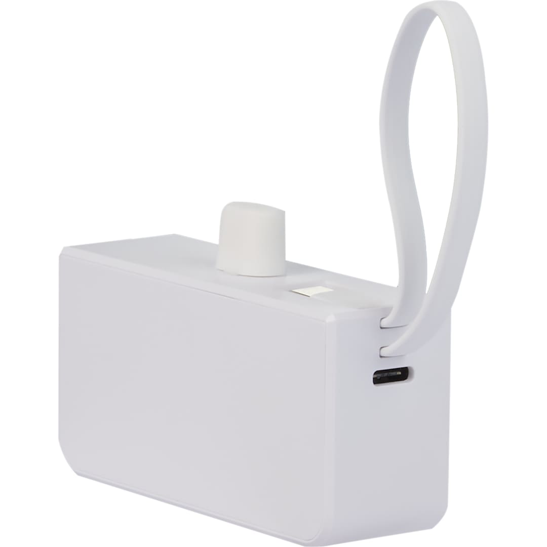 Hue Plus 5000 mAh Power Bank with Watch Charger - 7122-19 White