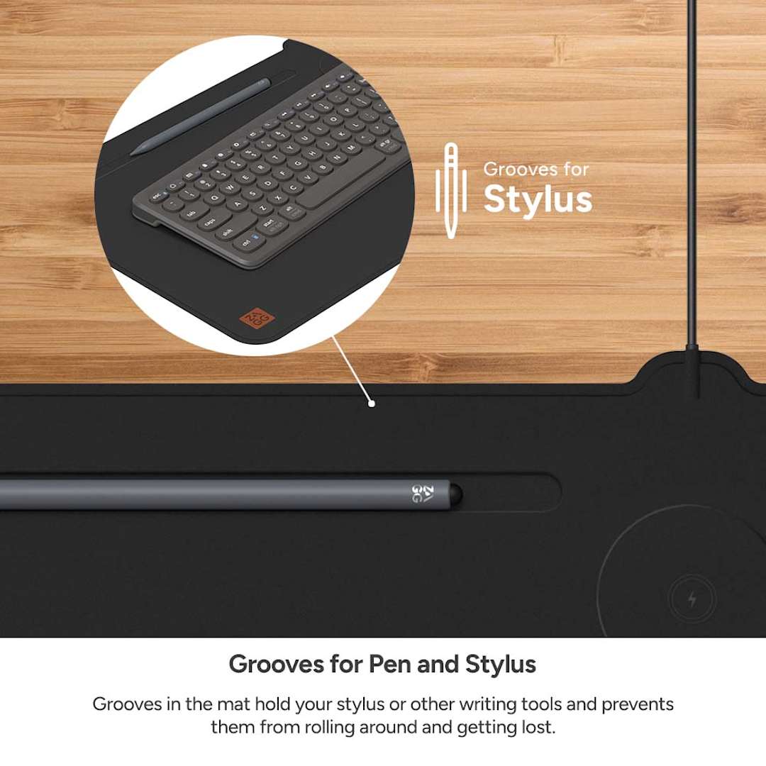 ZAGG Zagg Desk Mat with Wireless Charging - 7142-68 Black