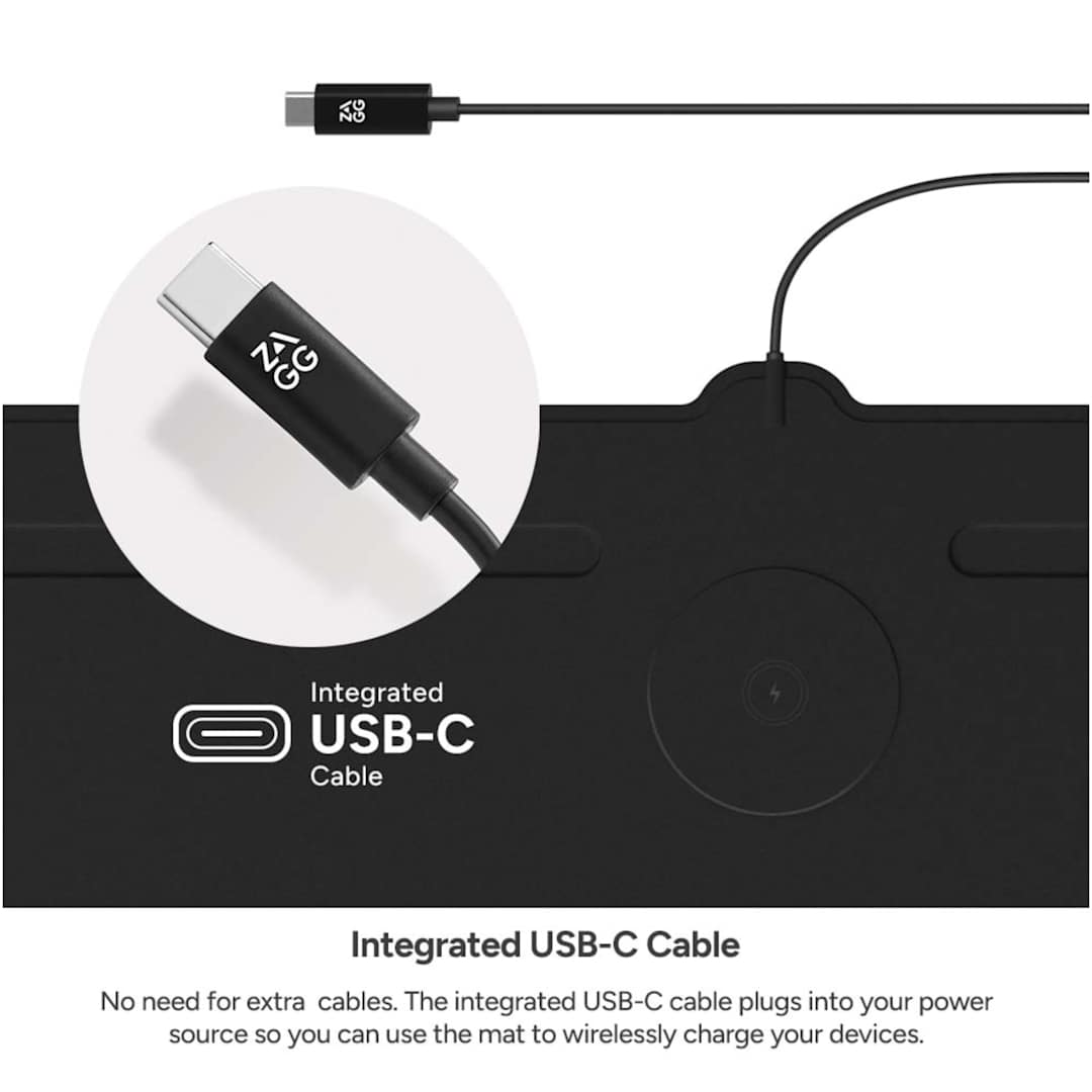 ZAGG Zagg Desk Mat with Wireless Charging - 7142-68 Black