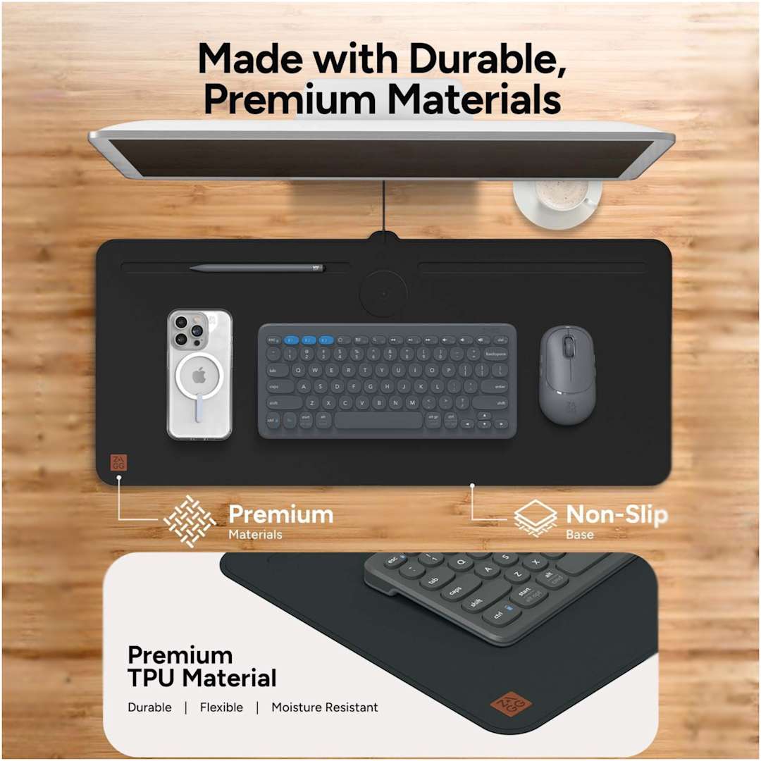 ZAGG Zagg Desk Mat with Wireless Charging - 7142-68 Black