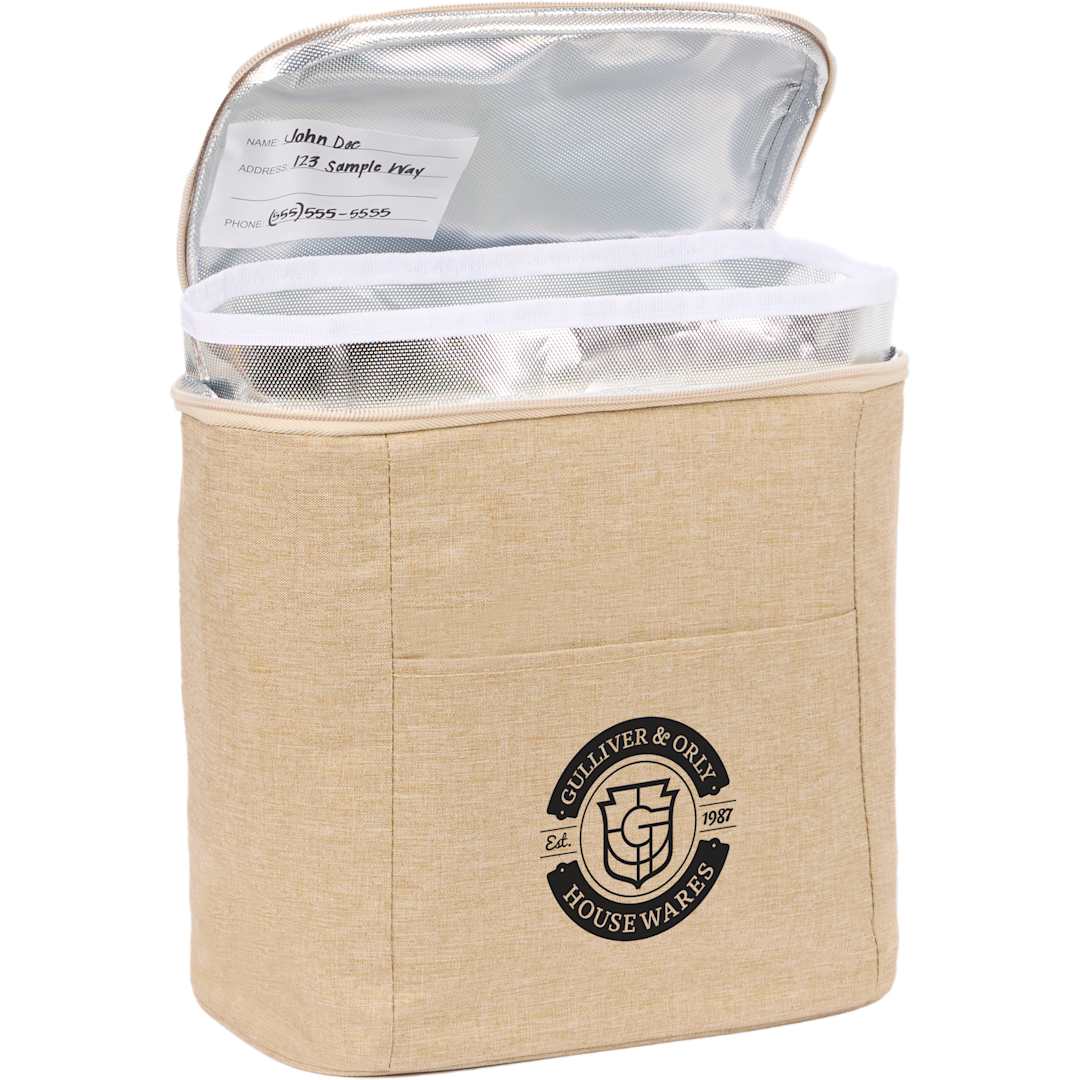 Double Lined 9 Can Cooler - SM-5723 Natural