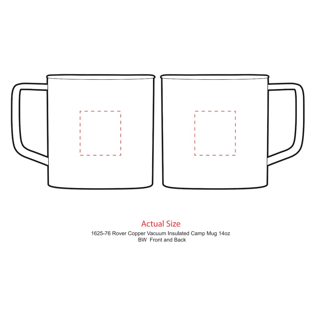 Rover Copper Vac Camp Mug 14oz – Powder coated - 1625-76 Black