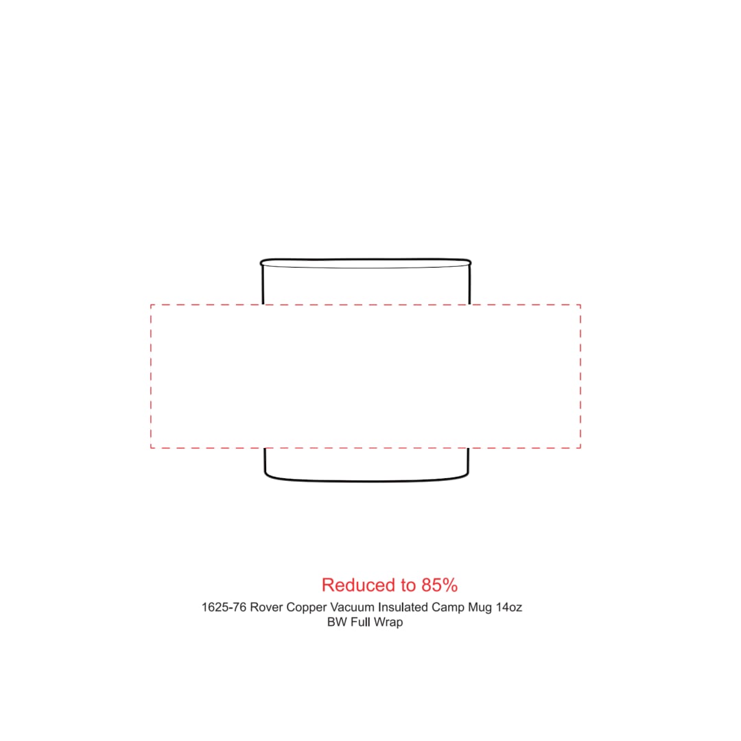 Rover Copper Vac Camp Mug 14oz – Powder coated - 1625-76 Black