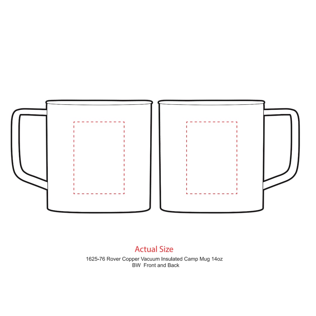 Rover Copper Vac Camp Mug 14oz – Powder coated - 1625-76 Black