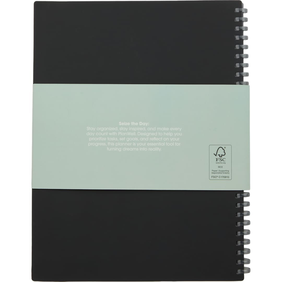 Wellable Wellable™ Plan Well Undated Planner Journal - 0916-01 Black