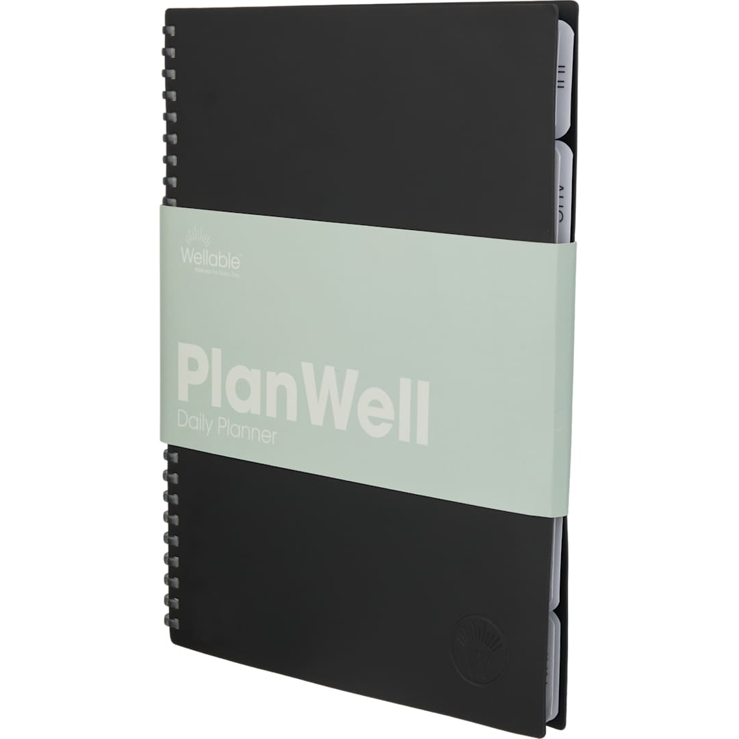 Wellable Wellable™ Plan Well Undated Planner Journal - 0916-01 Black