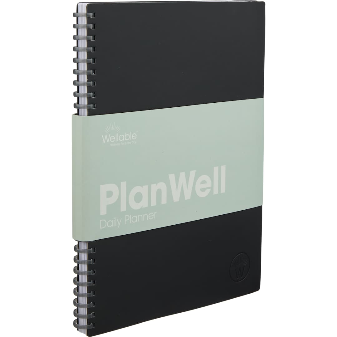 Wellable Wellable™ Plan Well Undated Planner Journal - 0916-01 Black