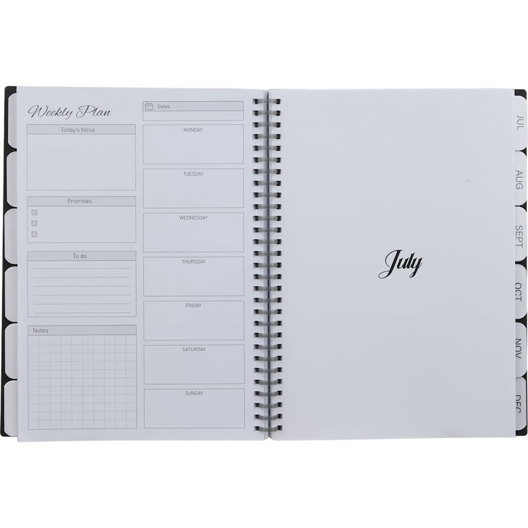 Wellable Wellable™ Plan Well Undated Planner Journal - 0916-01 Black