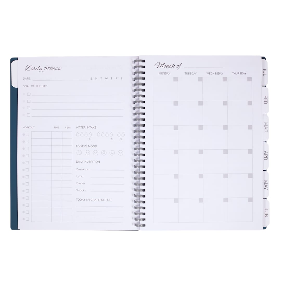 Wellable Wellable™ Plan Well Undated Planner Journal - 0916-01 Blue