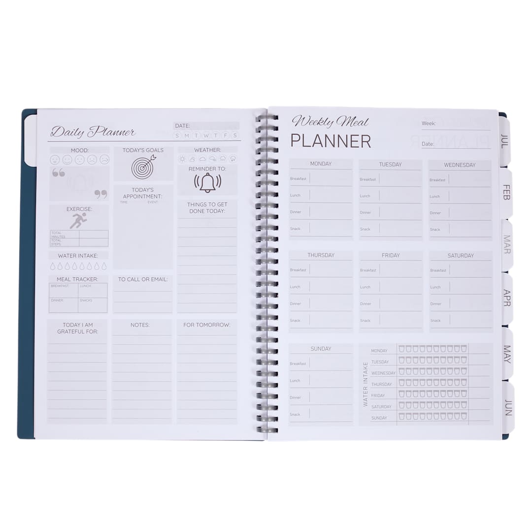 Wellable Wellable™ Plan Well Undated Planner Journal - 0916-01 Blue