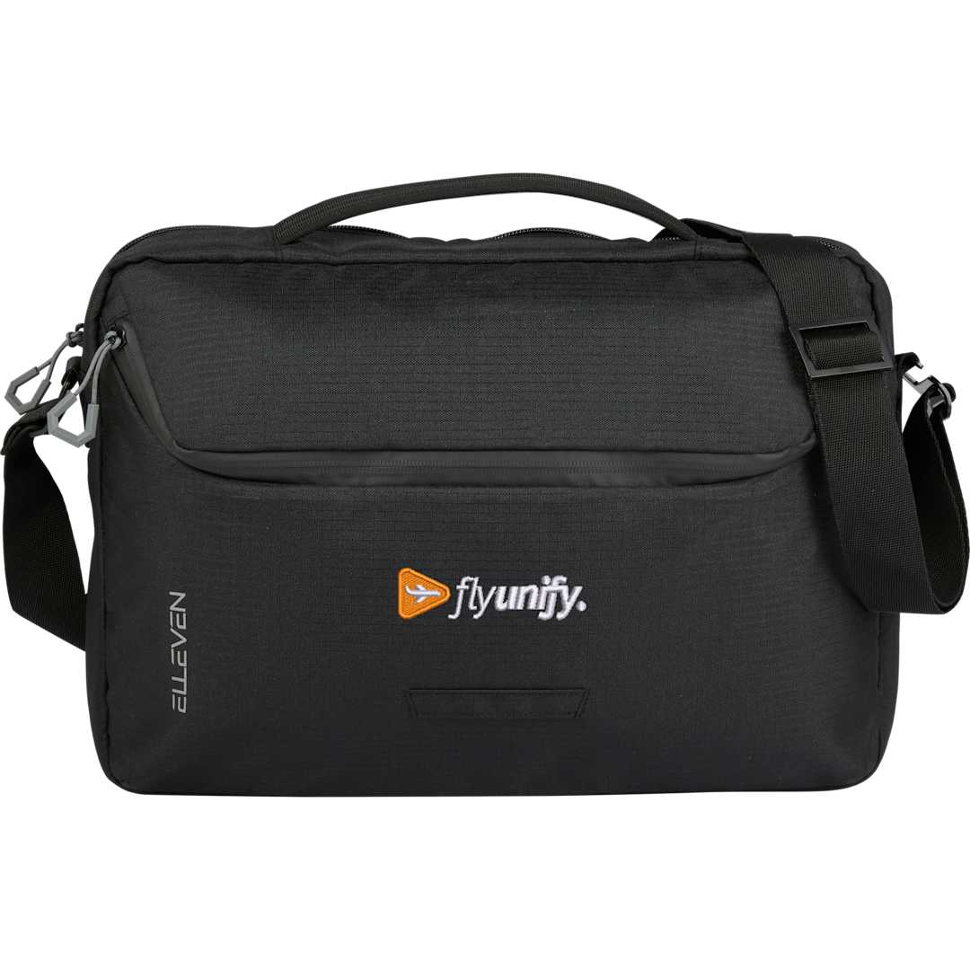 Elleven Elleven Recycled Messenger Briefcase - 1111-13 Black