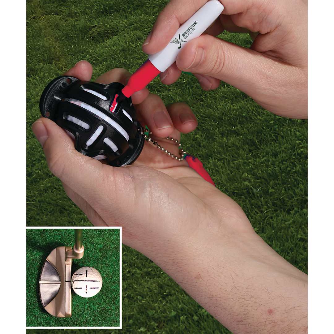 Golf Ball Stencil with Marker - 1401-47 Red