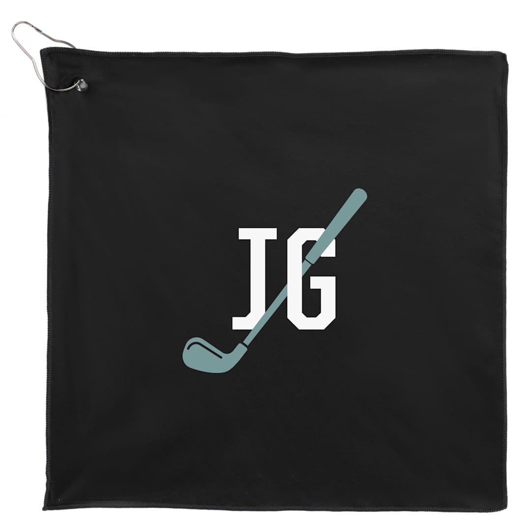 15&quot; x 15&quot; Recycled 200g Microfiber Towel - 1401-51 Black