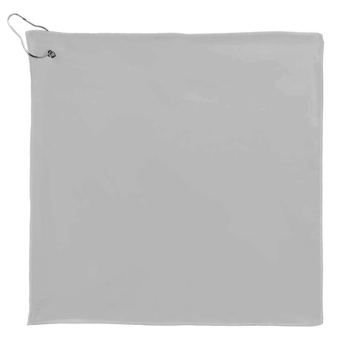 15&quot; x 15&quot; Recycled 200g Microfiber Towel - 1401-51 White