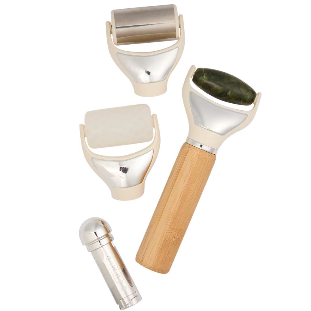 Wellable Wellable™ FSC&#174; Bamboo 3-in-1 Face Body &amp; Roller Se - 1415-07 Natural