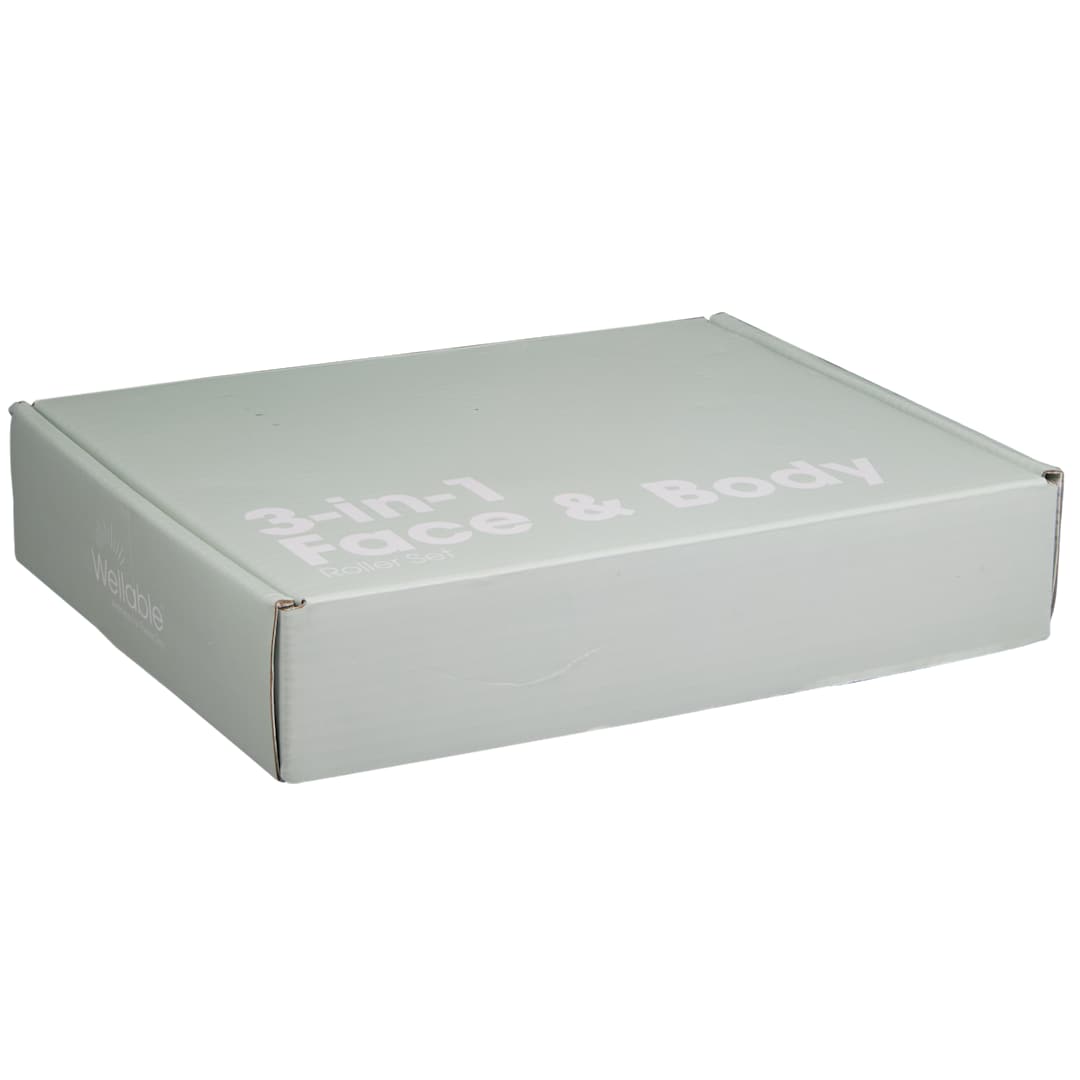 Wellable Wellable™ FSC® Bamboo 3-in-1 Face Body &amp; Roller Se - 1415-07 Natural