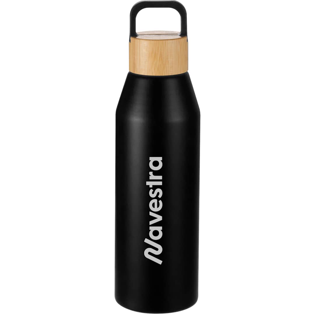 Aspen 24 oz Recycled Bottle w/ FSC&#174; 100% Bamboo Li - 1602-19 Black