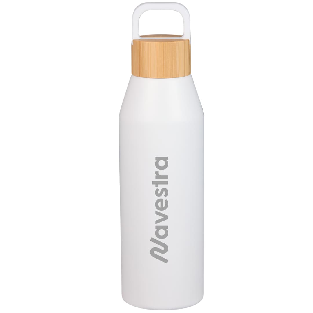 Aspen 24 oz Recycled Bottle w/ FSC&#174; 100% Bamboo Li - 1602-19 White