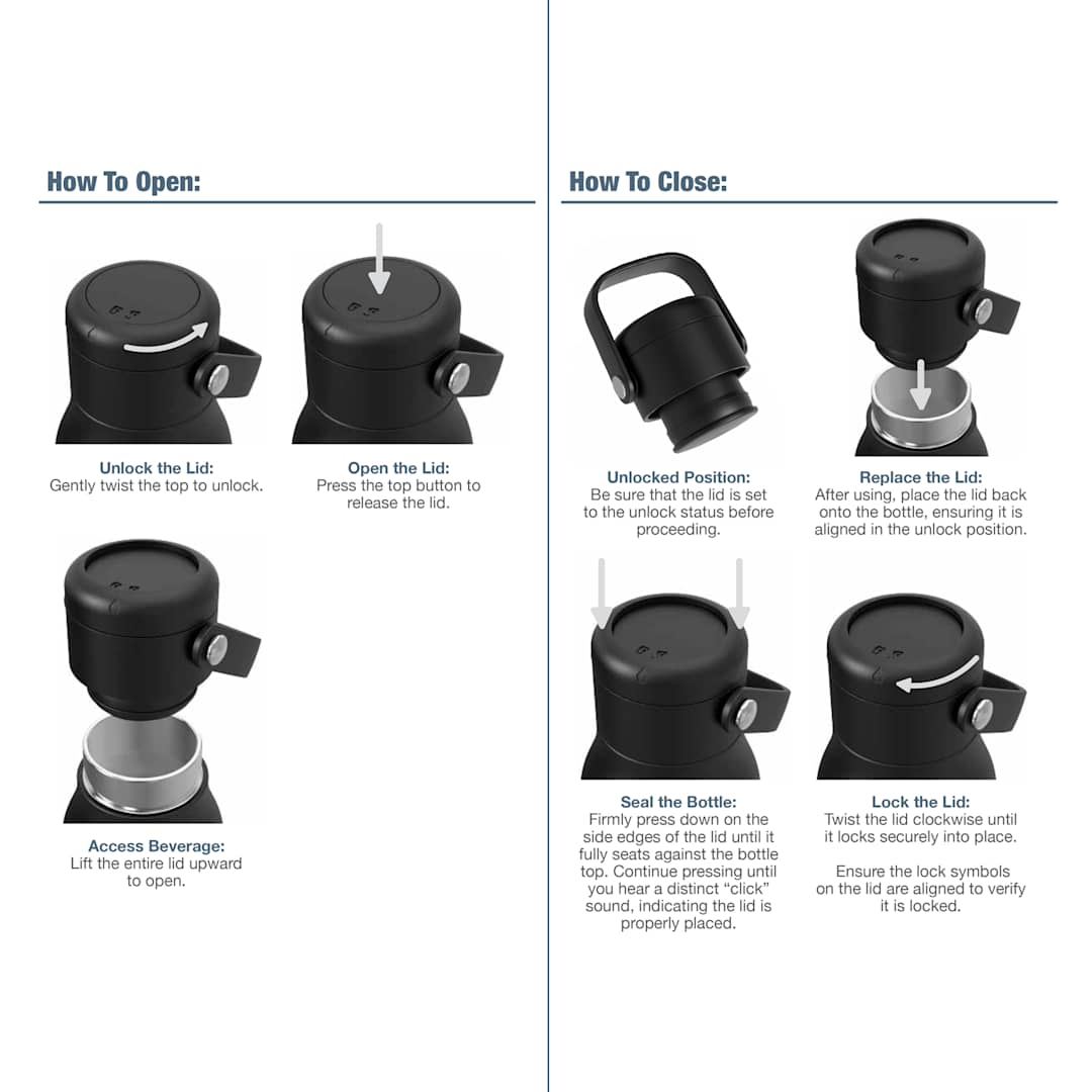 Explorer Threadless Recycled Stainless Bottle 25oz - 1602-22 Black