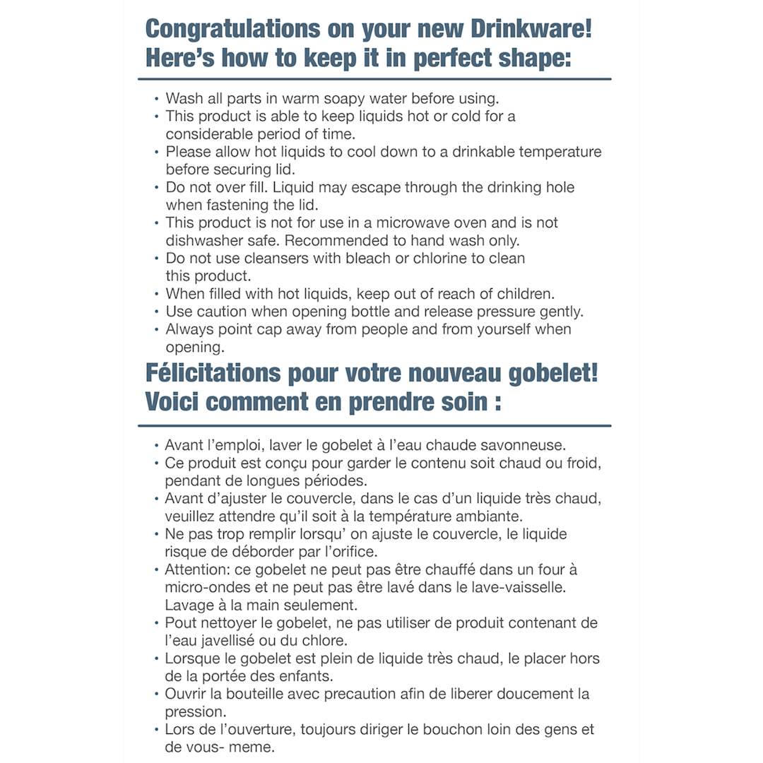 Explorer Threadless Recycled Stainless Bottle 25oz - 1602-22 White