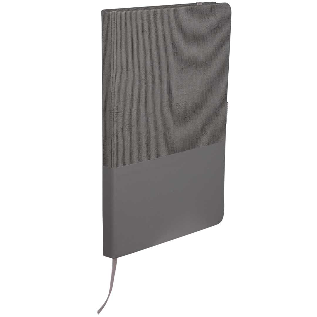 5.5" x 8.5" FSC® Recycled Ribbed Bound Journal - 2900-55 Gray