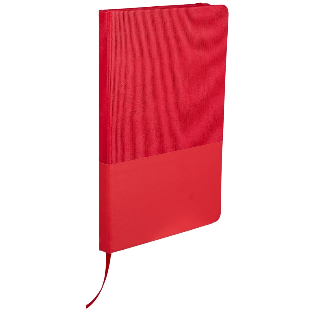5.5" x 8.5" FSC® Recycled Ribbed Bound Journal - 2900-55 Red