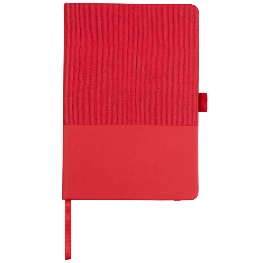 5.5" x 8.5" FSC® Recycled Ribbed Bound Journal - 2900-55 Red