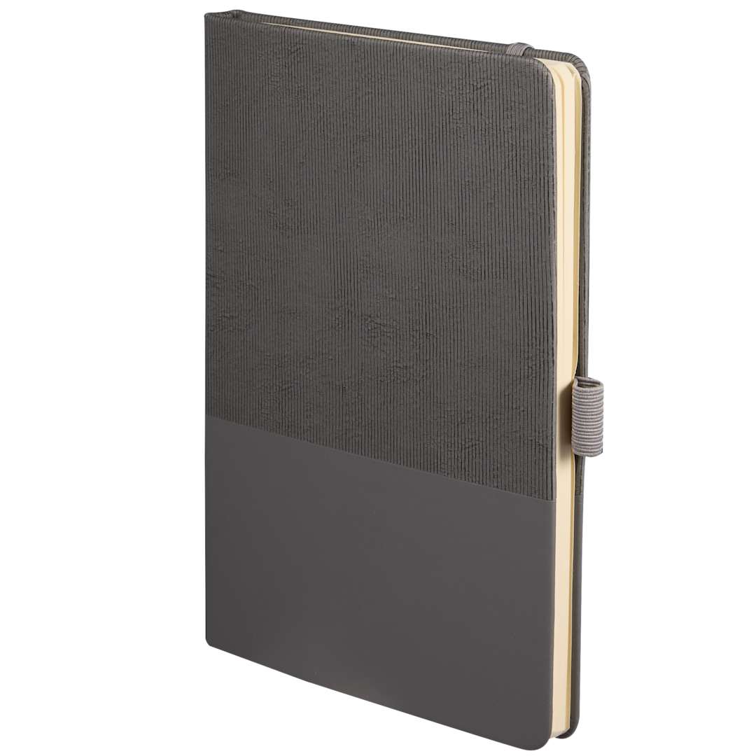5.5" x 8.5" FSC® Recycled Ribbed Bound Journal - 2900-55 Gray
