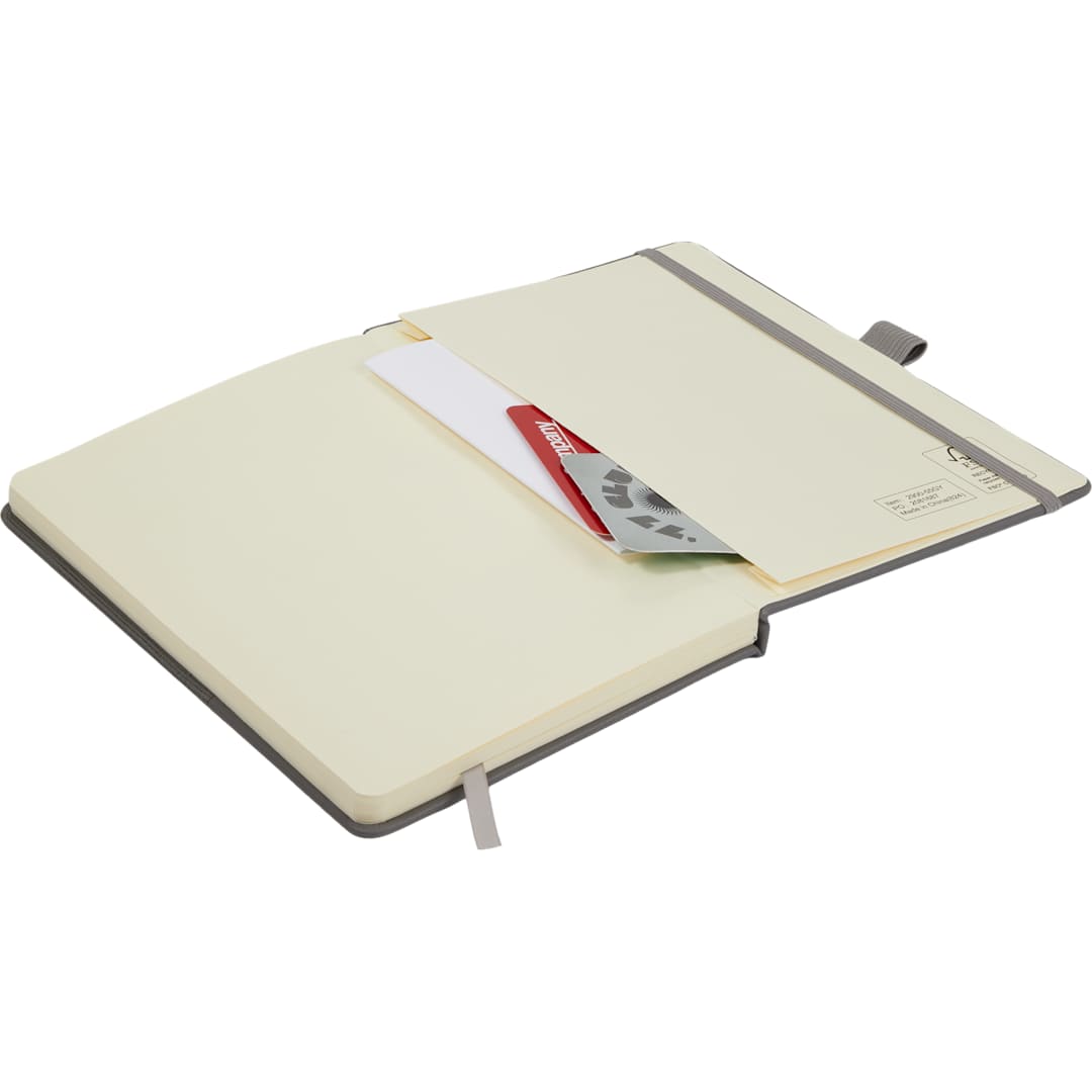 5.5" x 8.5" FSC® Recycled Ribbed Bound Journal - 2900-55 Gray