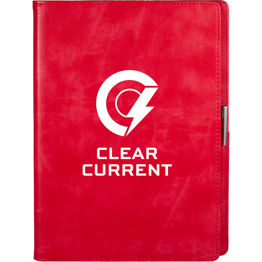 7&quot; x 10&quot; FSC&#174; Recycled Morano Refillable Journal - 2900-56 Red