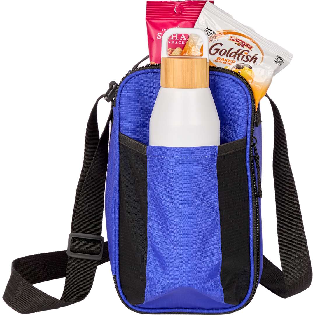 Crossbody Recycled 6-Can Cooler - 3750-91 Blue