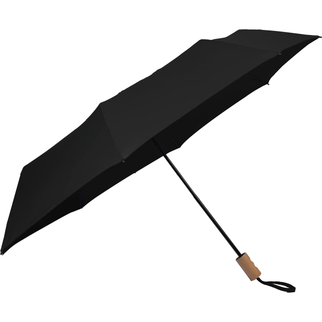46" Recycled 3-Folding Umbrella - 5050-07 Black
