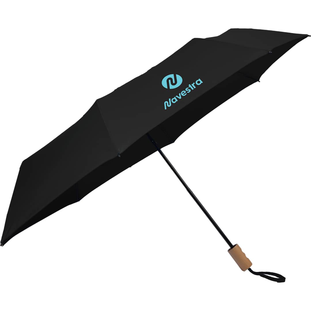 46" Recycled 3-Folding Umbrella - 5050-07 Black