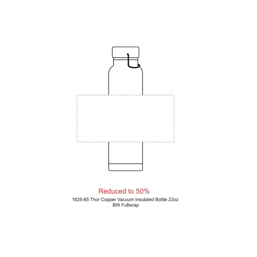 Thor Bouteille isolée sous vide en cuivre 22oz - 1625-85 Black