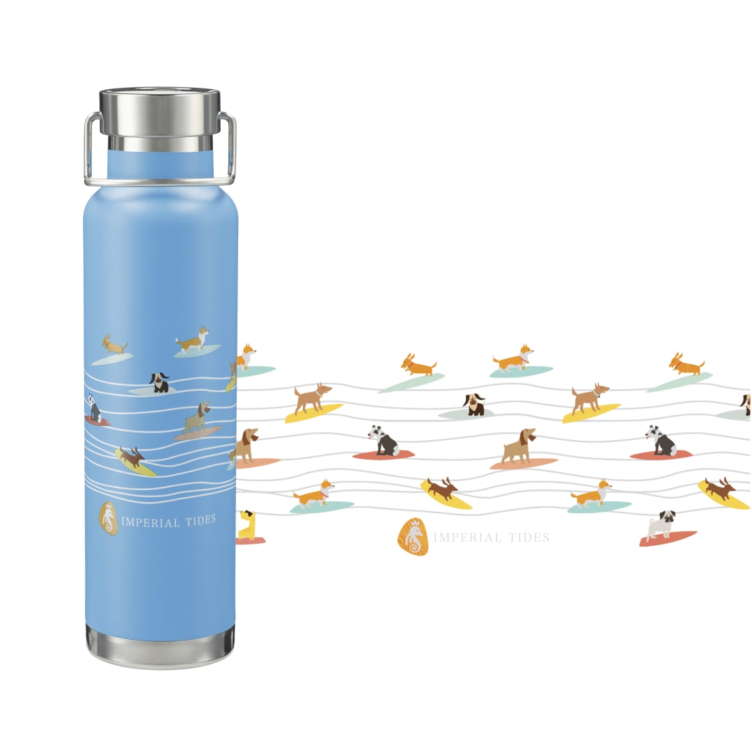 Thor Bouteille isolée sous vide en cuivre 22oz - 1625-85 Blue