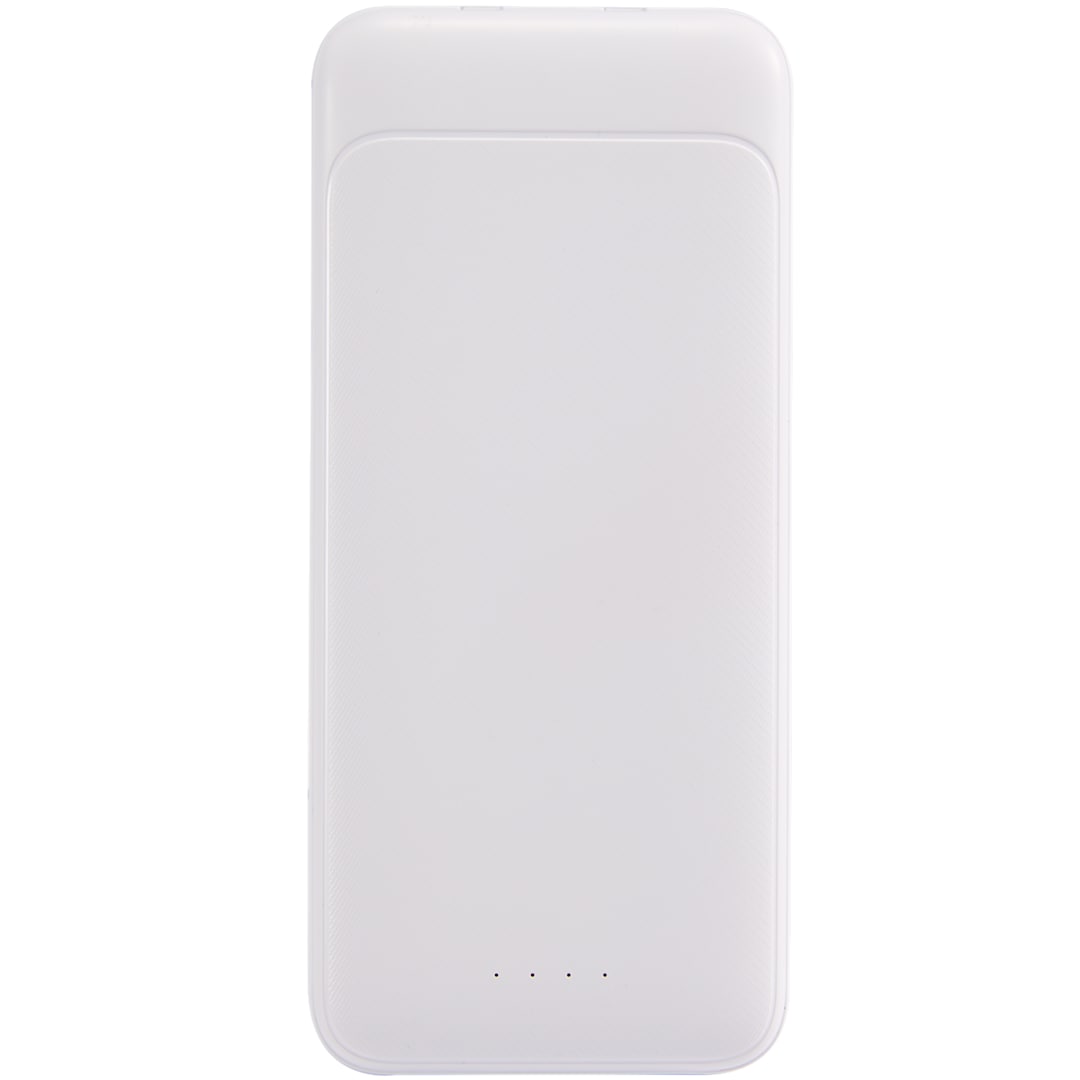Pwr Pal 10000 mAh Power Bank with Integrated Cable - 7122-27 White