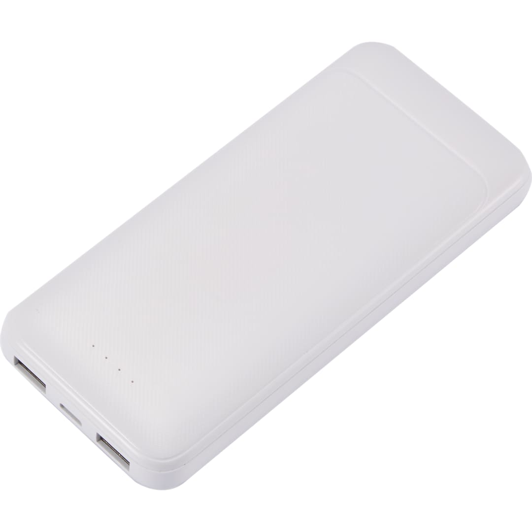 Pwr Pal 10000 mAh Power Bank with Integrated Cable - 7122-27 White