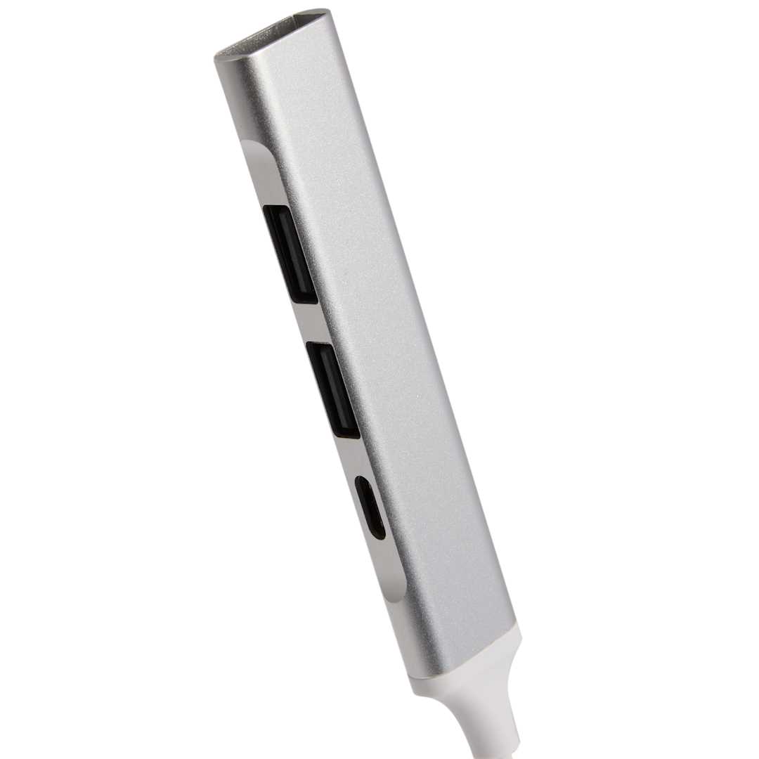 Aluminum 4-Port USB-A and C Hub - 7143-76 Silver