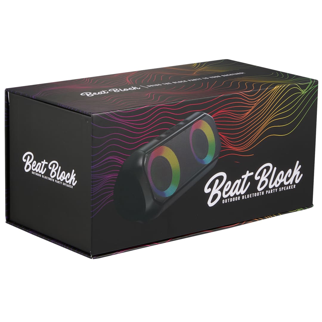 Beat Block Outdoor Bluetooth Party Speaker - 7195-72 Black